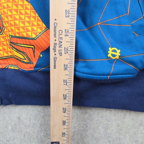 Marvel Blue & Orange Printed Zip-Up Jacket Large Made Of Polyester - Picture 10 of 11